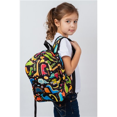 Рюкзак Малыш Динозавры черный фон