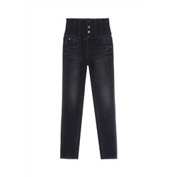 Vaquero slim de tiro alto Negro