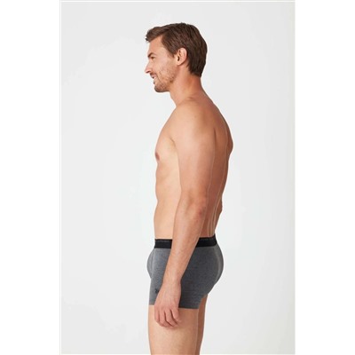 U.S. Polo Assn. Erkek Antrasit Melanj - Siyah 2 Li Boxer