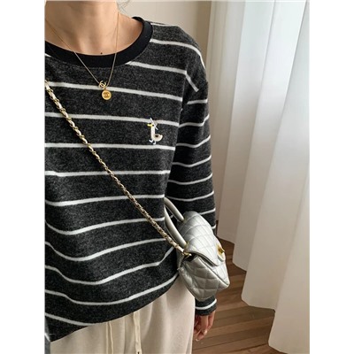 Уютный свободный лонг в полоску   Экспорт