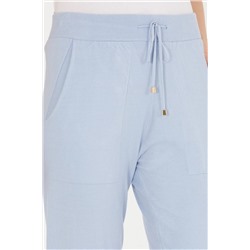 Kadın Mavi Triko Pantolon