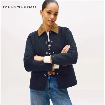 Женская стеганая вельветовая куртка ТОММИ ХИЛФИГЕ*Р