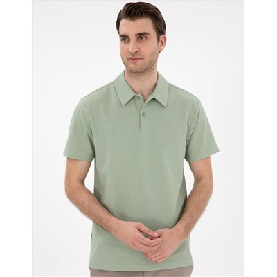 Çağla Yeşili Slim Fit Polo Yaka Tişört