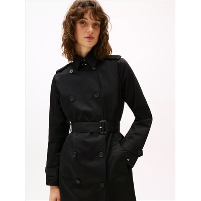 Double-Breasted Belted Trench Coat