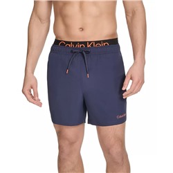 Calvin Klein Men's Logo Elastic Waist Modern Euro 5" Volley Swim Trunks