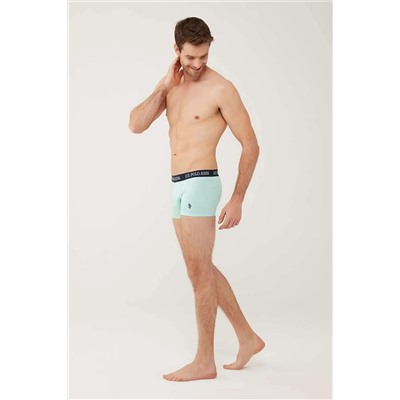 U.S. Polo Assn. Erkek Lacivert - Mint - Antrasit Melanj 3 Lü Boxer 80446