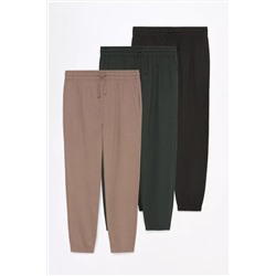Pack de 3 pantalones jogger básicos