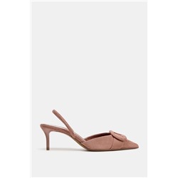 SLINGBACK SHOES WITH PIECE DETAIL