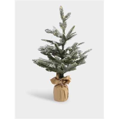 Ель искусственная, 60 см, в крафте, с подсветкой, полиэтилен, Interior natural