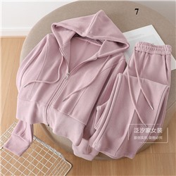 Костюм спорт с укороченной кофтой и объемным капюшоном ✨