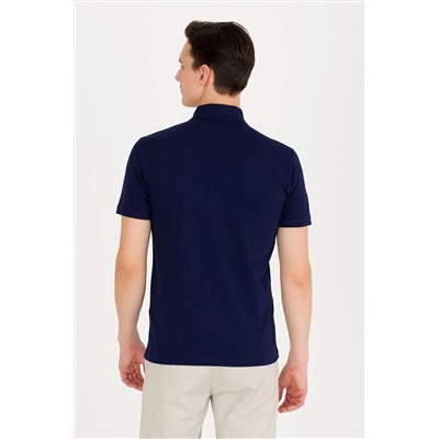 Erkek Lacivert Basic Polo Yaka Tişört