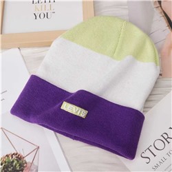 Вязанная шапка ЛЕВАЙ*С в полоску