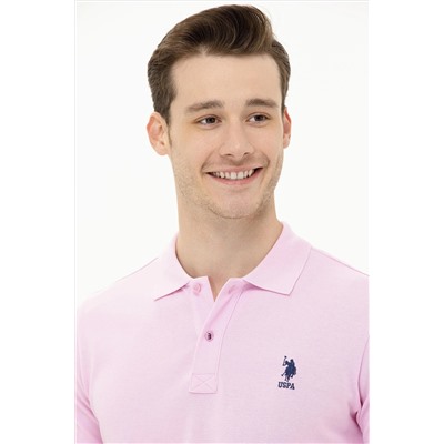 Erkek Açık Pembe Basic Polo Yaka Tişört