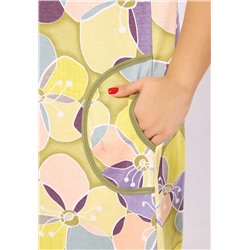 520 Халат больших размеров - Цветы