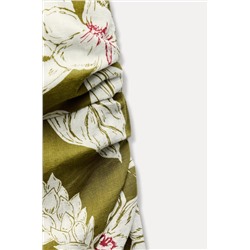 LINEN BLEND FLORAL PRINT DRESS