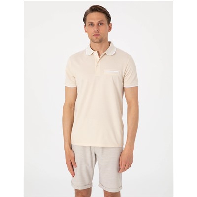 Bej Slim Fit Tişört