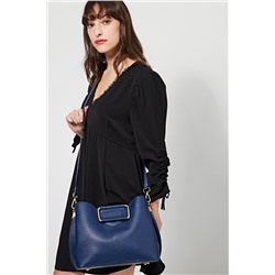 Bolso de piel Dalia Azul marino