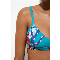 Top bikini triángulo corales