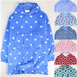 Мягкий и толстый флисовый двухсторонний халат