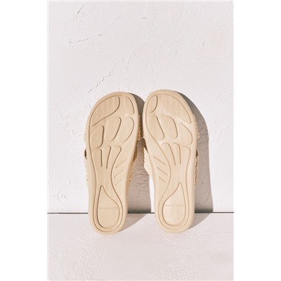 Sandalia tiras efecto rafia