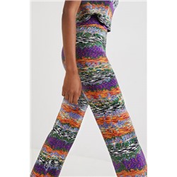 Pantalón acampanado space dye