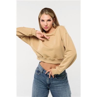 Свитшот 3 оверсайз короткий