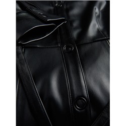 Hemdblusenkleid aus Lederimitat