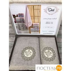 T0923/SM-03 Набор полотенец SIKEL из 2-х предметов (50*90 и 70*140) KANAVICE светло-зеленый