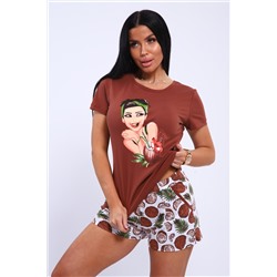 Пижама с шортами GIRL