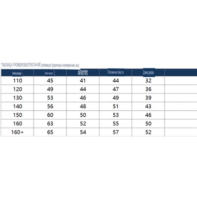 Куртка для подростков. Экспорт