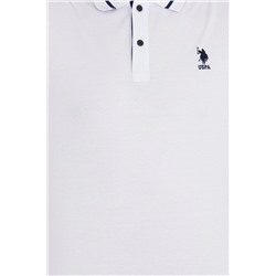 Erkek Beyaz Basic Polo Yaka Tişört