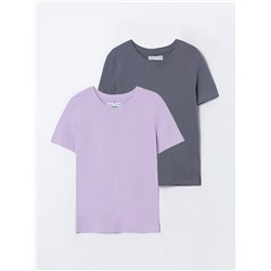PACK OF 2 BASIC ROUND NECK T-SHIRTS