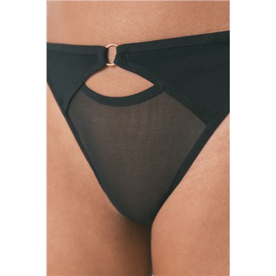 Tanga tul microfibra negro