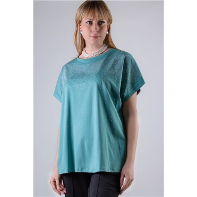 Нарядная футболка со стразами, арт.6167