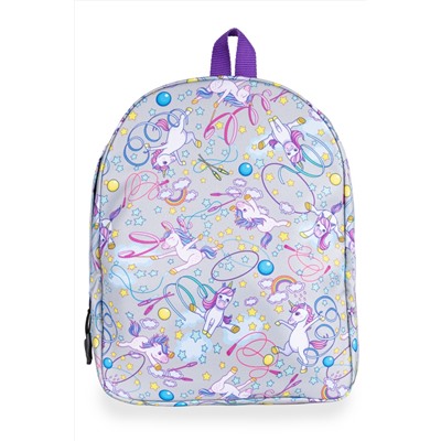 Рюкзак Малыш Единороги гимнасты серый