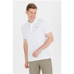 Erkek Beyaz Basic Polo Yaka Tişört