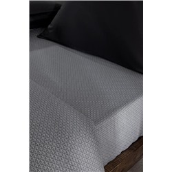 Vachel King Size %100 Pamuk Baskılı Saten Nevresim Takımı - Antrasit