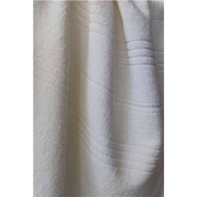Sevim %100 Pamuk Havlu Peştemal 90x170cm - Plaj & Havuz Havlusu - Ekru