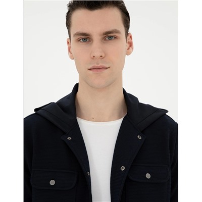 Siyah Regular Fit Örme Hırka