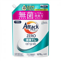 KAO Жидкое средство для стирки Attack Zero антибактериальное для сушки в помещении, 1070 гр смен упа