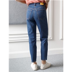 Джинсы мом фит из мягкой эластичной джинсы 13,5OZ