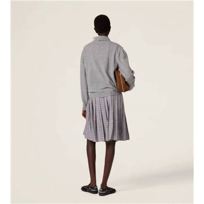 Женский шерстяной пуловер с воротником МИУ МИ*У