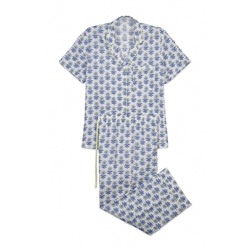 Pijama camisero Capri algodón estampado