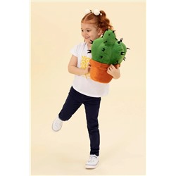 Kız Çocuk Beyaz Bisiklet Yaka Tişört