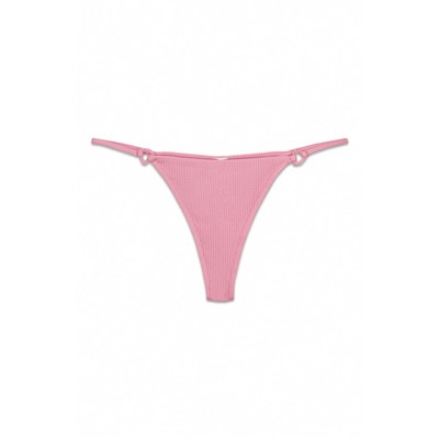 Braga bikini tanga textura crinkle rosa