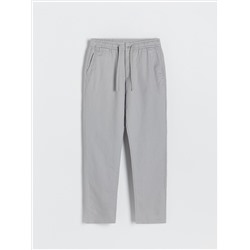 Chino-Jogger mit hohem Leinenanteil
