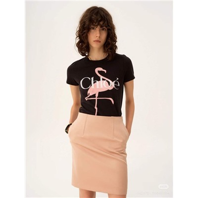 Стильная женская футболка классического кроя  Chlo*e