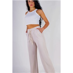 Трикотажные брюки со стрелкой, на резинке