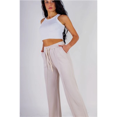 Трикотажные брюки со стрелкой, на резинке