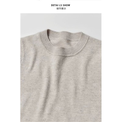 Женский кашемировый пуловер с круглым вырезом АЙСИК*Л